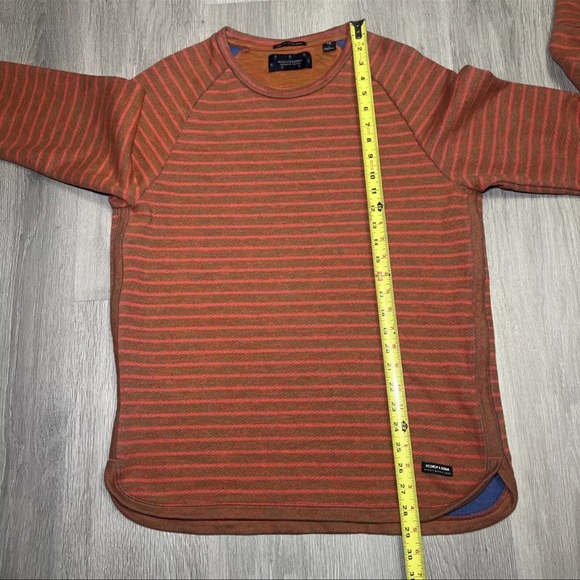 Scotch Soda Amsterdam Striped Sweatshirt Crew Neck Pullover Men’s Size L Large - Picture 5 of 7